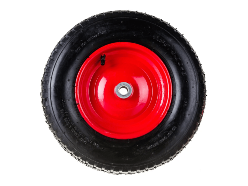 PR 3000-20 колесо пневматическое 380 мм 4.80/4.00-8 с симметричной ступицей, металлическим ободом и шариковым подшипником, ось 20 мм
