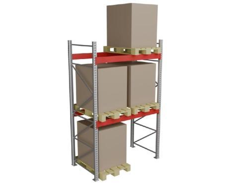 Стеллаж паллетный усиленный СТСМ 2000х1800х1000 мм 2 яруса 3.2т
