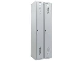 Сезонный хит двухсекционный металлический шкаф Практик LS-21-60