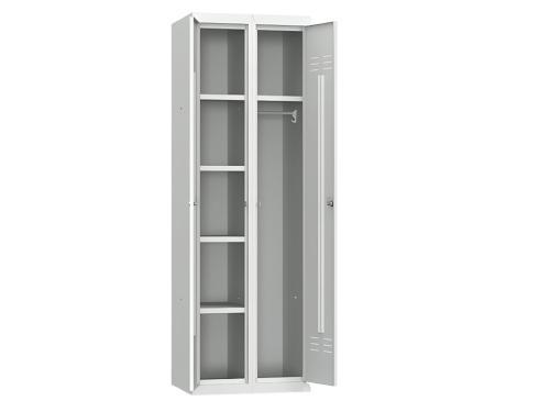 Двухсекционный металлический шкаф ШРХ-22 L600 для инвентаря